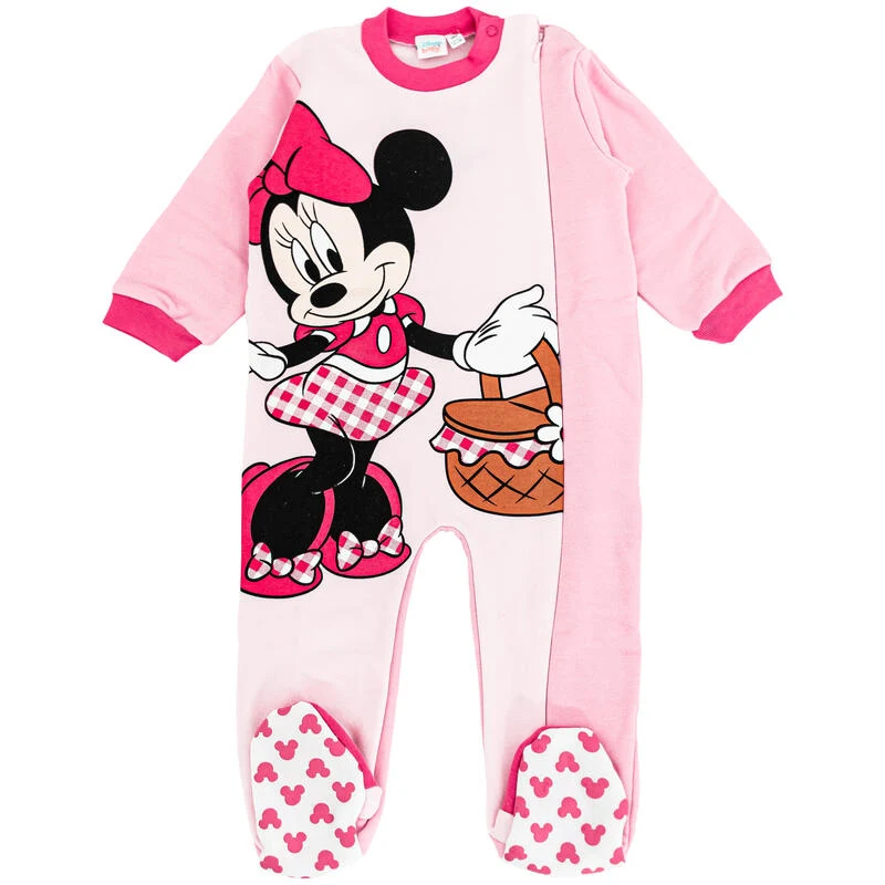 Minnie - Pigiamone baby zip con piedino antiscivolo