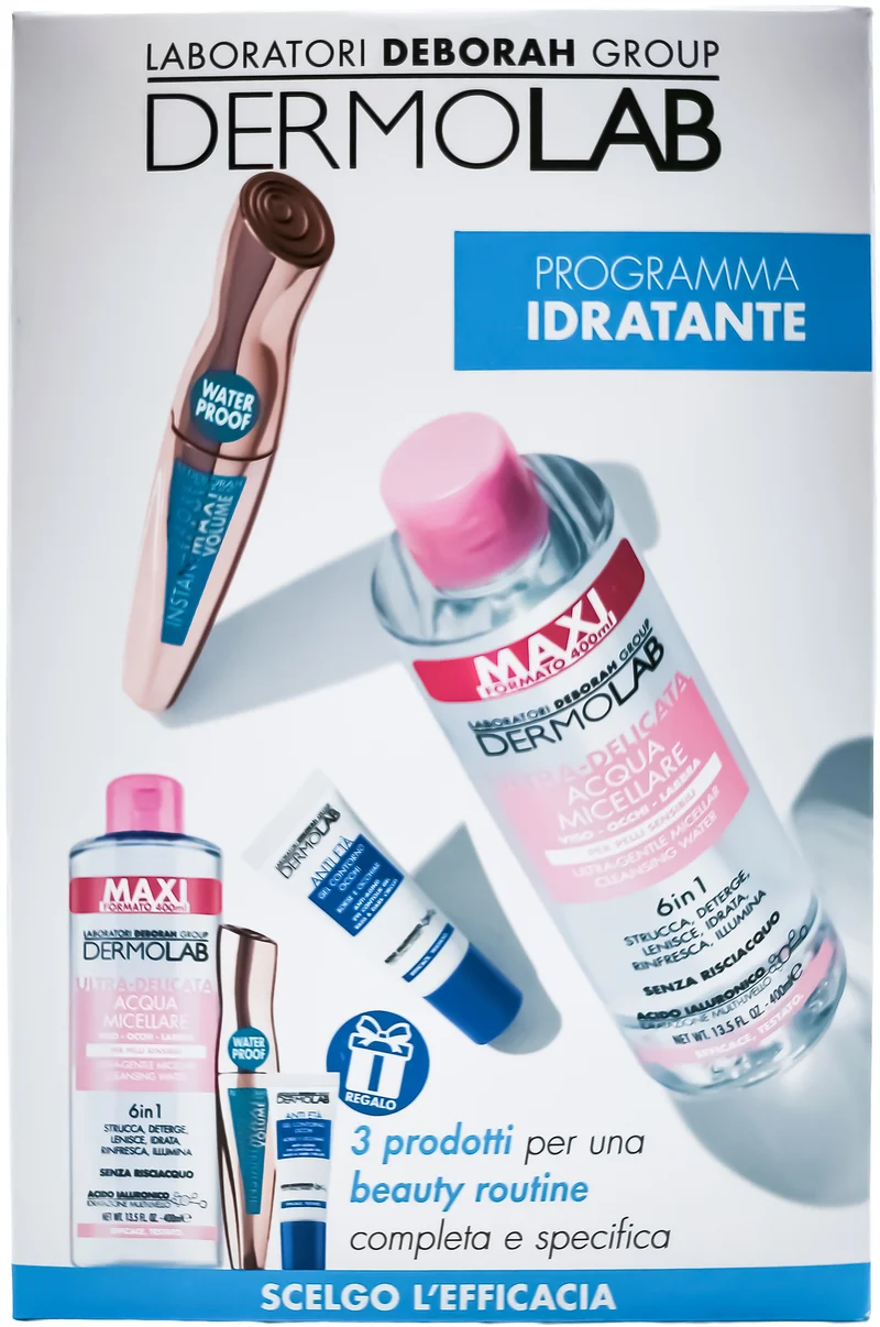 Dermolab Kit Acqua Micellare Anti età + Contorno Occhi Programma Idratante