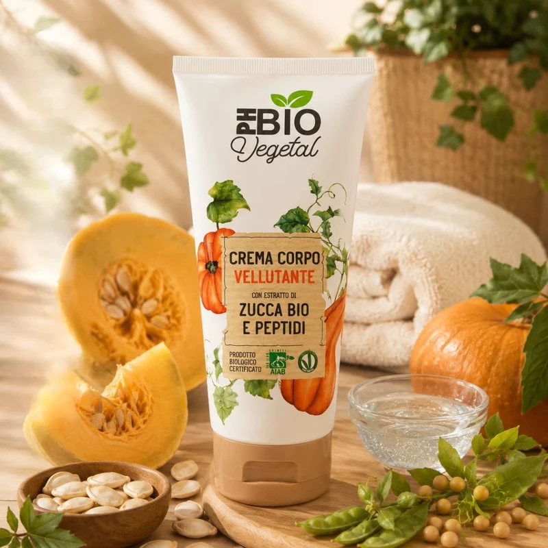 PH BIO VEGETAL CREMA CORPO VELLUTANTE CON ESTRATTO DI ZUCCA BIO E PEPTIDI - 200ml