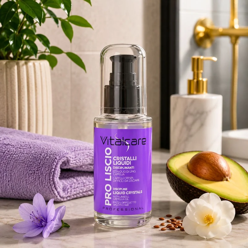 VITALCARE PROFESSIONAL PRO LISCIO - Cristalli Liquidi Disciplinanti Con Olio Di Lino e Camelia 50ml