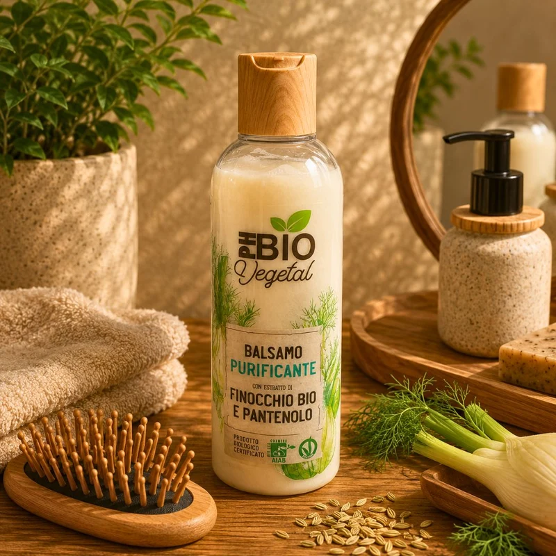 PH BIO VEGETAL BALSAMO PURIFICANTE CON FINOCCHIO BIO E PANTENOLO - Capelli Grassi 250ml