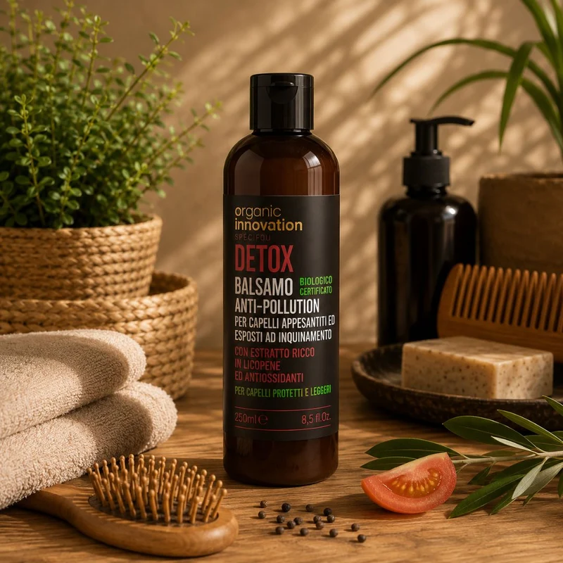 ORGANIC INNOVATION DETOX BALSAMO ANTI-POLLUTION – Capelli Appesantiti e Esposti ad Inquinamento 250ml