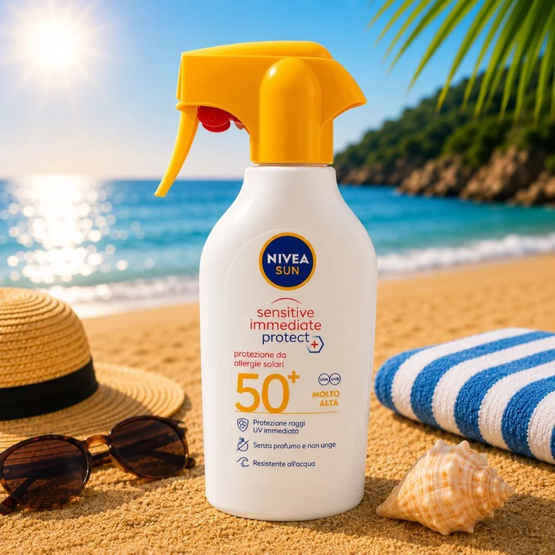 NIVEA SUN SPRAY SOLARE SENSITIVE IMMEDIATE PROTECT - Protezione Da Allergie Solari 250ml