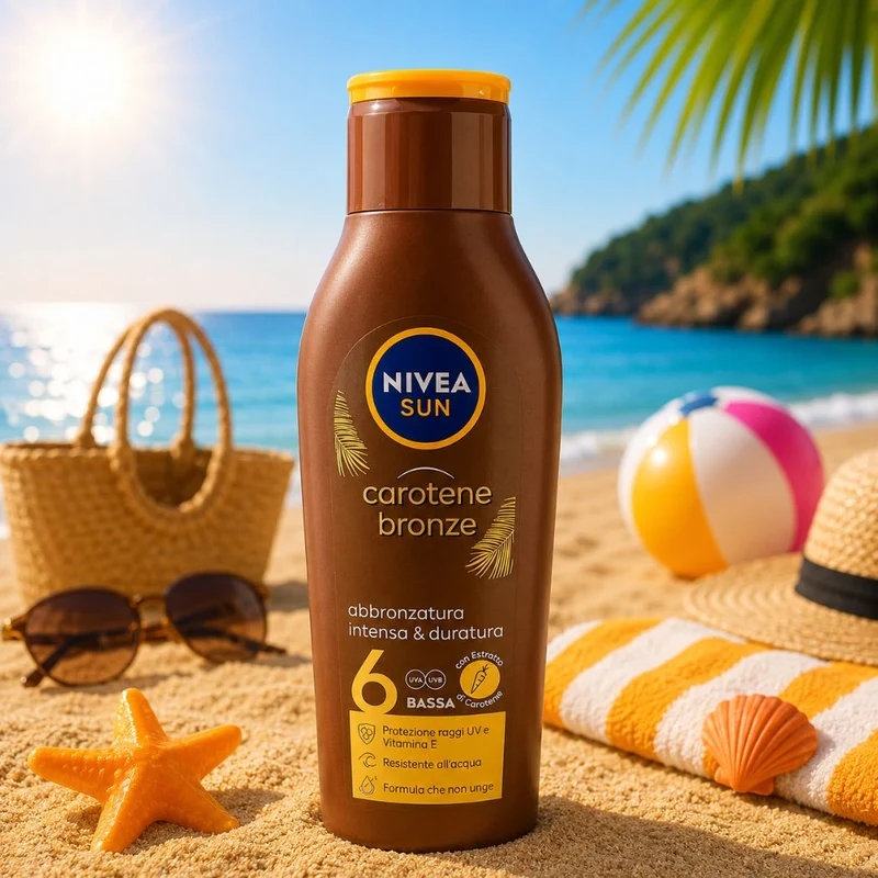 NIVEA SUN CAROTENE BRONZE LATTE SOLARE SPF 6 - Abbronzatura Intensa 200ml