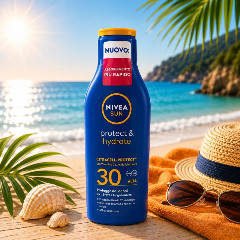 NIVEA SUN PROTECT & HYDRATE SPF 30 – Crema Solare Idratante 250ml