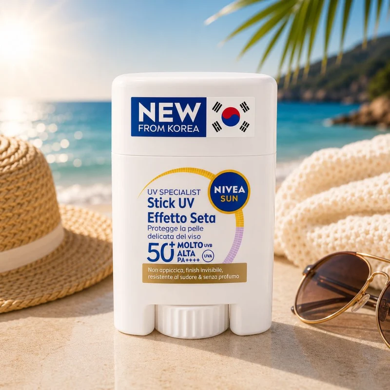 NIVEA SUN UV SPECIALIST STICK UV EFFETTO SETA SPF 50+ – Stick Solare Viso 15g
