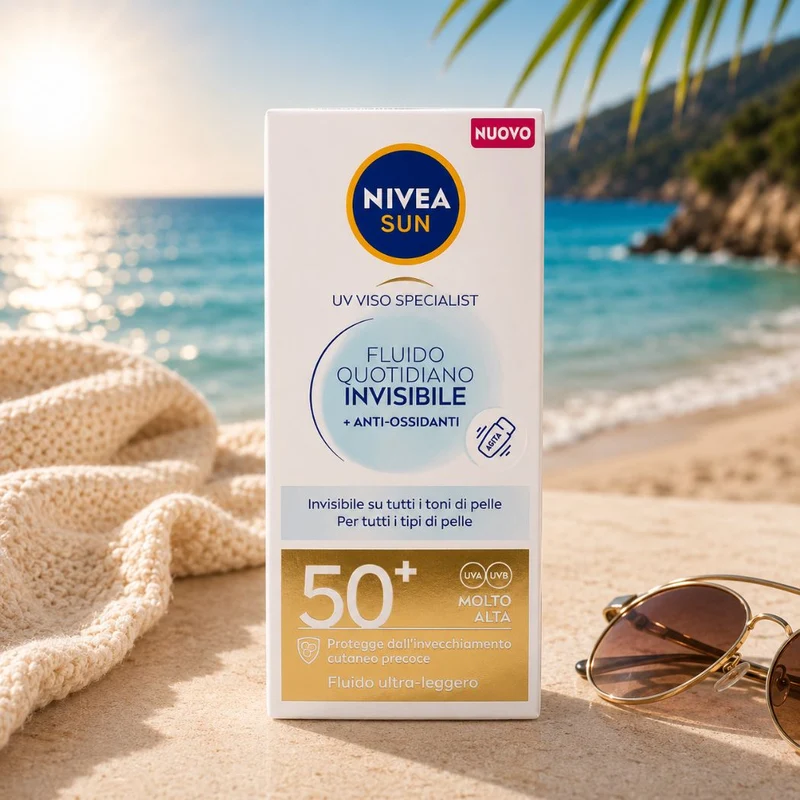 NIVEA SUN UV VISO SPECIALIST FLUIDO QUOTIDIANO INVISIBLE SPF 50+ – Protezione Viso 40ml