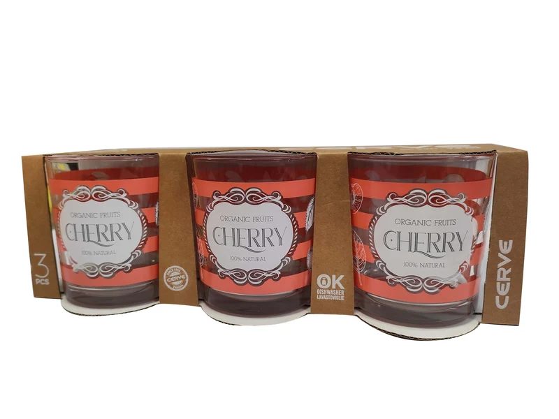 SET 3 BICCHIERI LINDA 220 ml - CHERRY