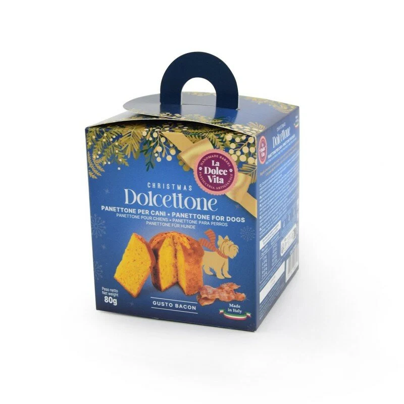 La Dolce Vita Dolcettone Panettone Per Cani Gusto Bacon 80g
