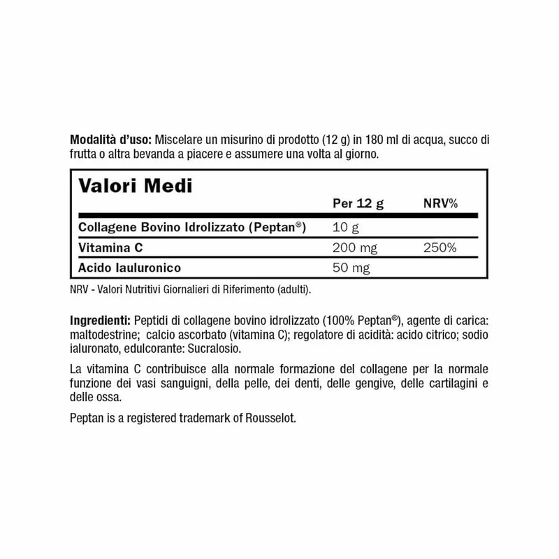 Natroid Hydrolized Collagene con Acido ialuronico e Vit. C 360g