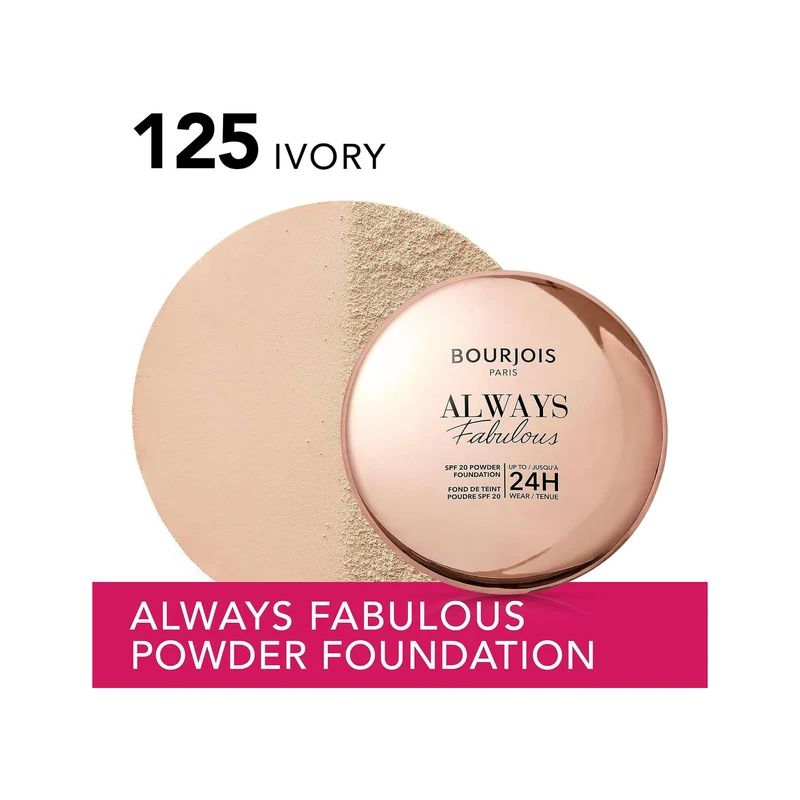 Bourjois Always Fabulous Fondotinta Compatto In Polvere 125 Ivory 7g SPF20