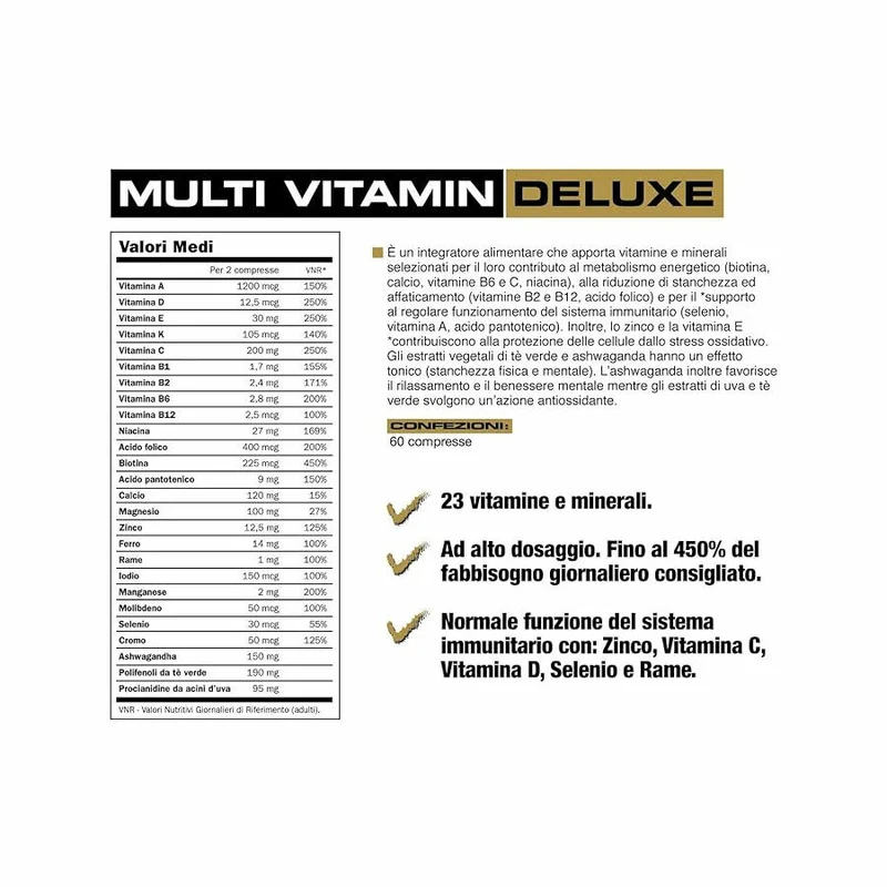 Natroid Multivitamin Deluxe 60 Compresse