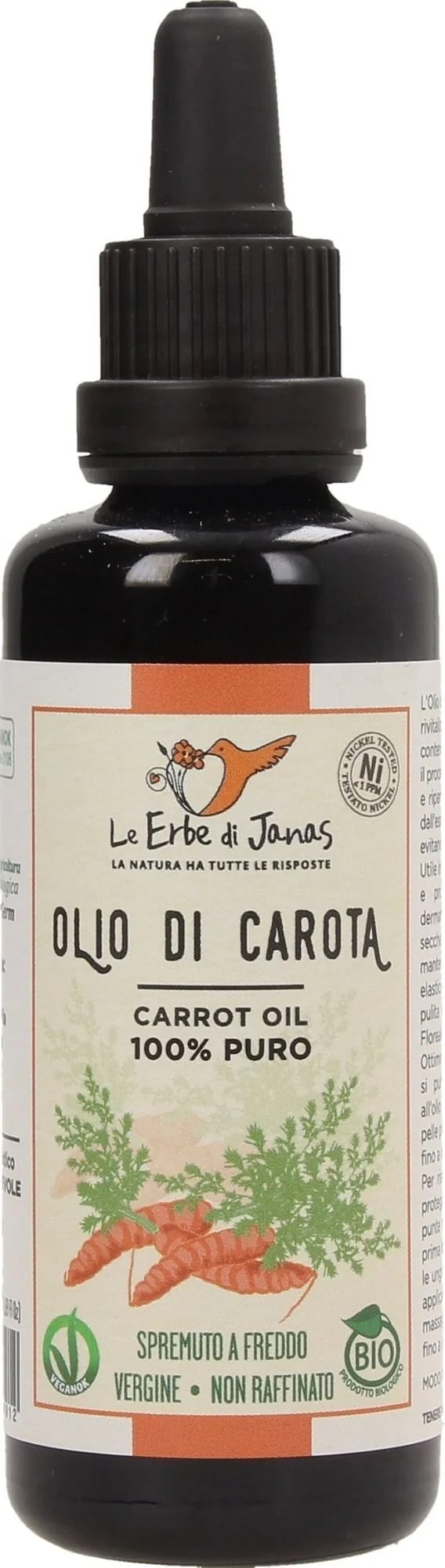 Le Erbe di Janas – Olio di Carota Nutriente per Pelle e Capelli