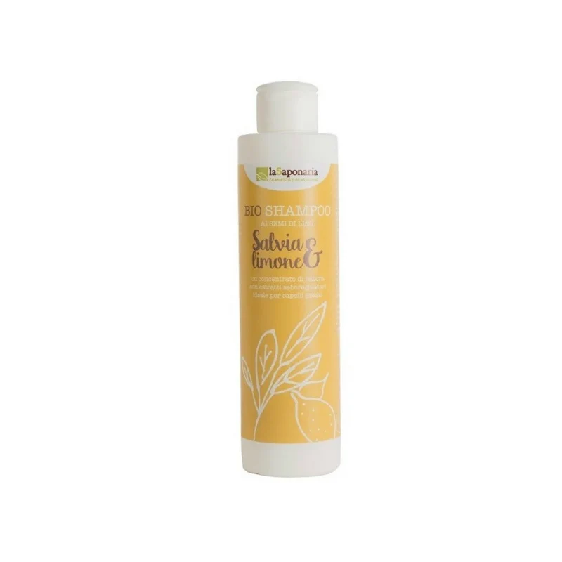 Shampoo Bio Riequilibrante Salvia e Limone – Shampoo Purificante per Capelli Grassi