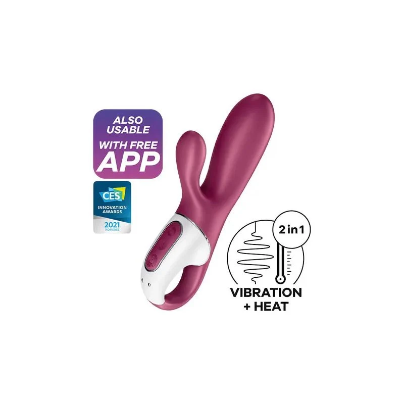 Satisfyer Hot Bunny Connect App Vibratore Rosso Porpora