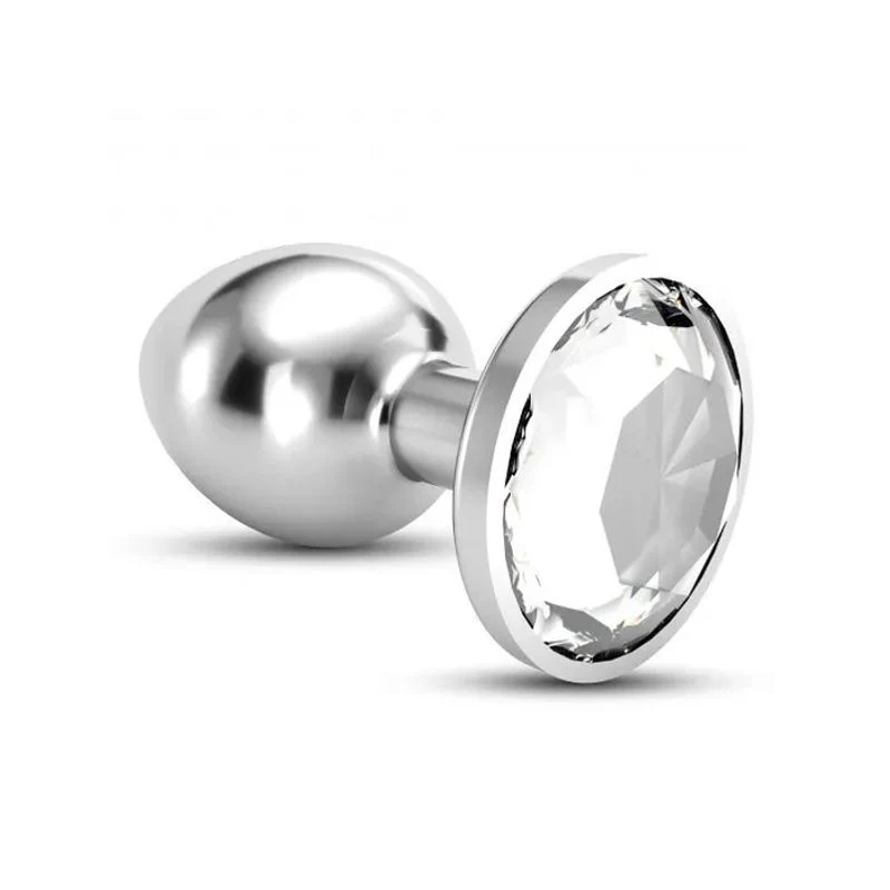 Crushious Plug Anale Bijou Trasparente Piccolo con Custodia di Velluto