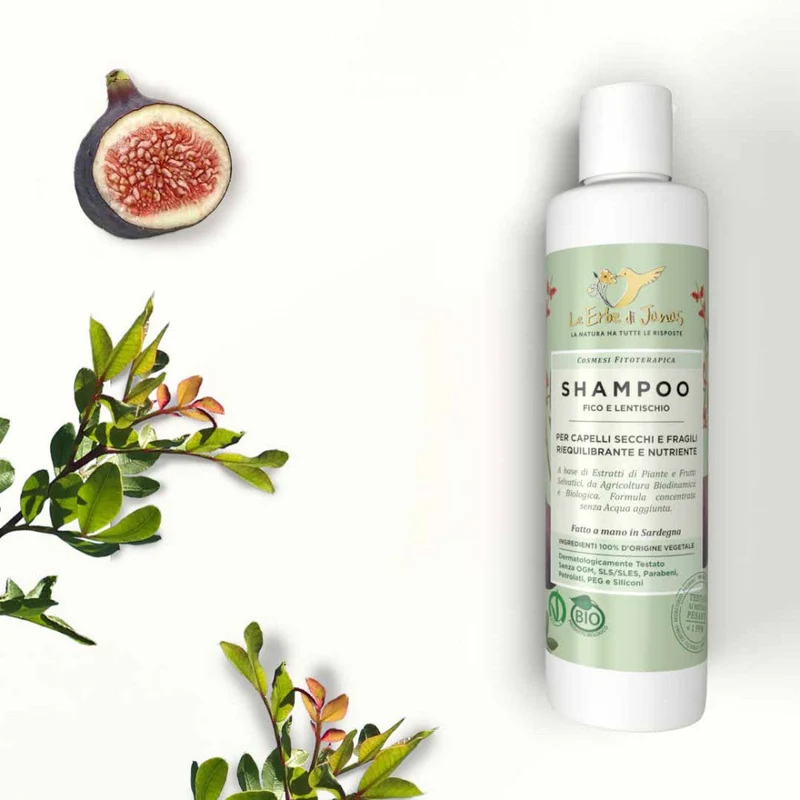 Shampoo per Capelli Secchi con Fico e Lentischio – Nutriente e Illuminante