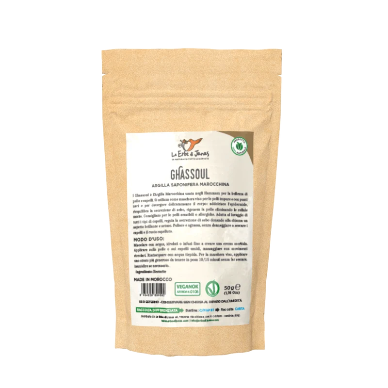 Ghassoul – Argilla Saponifera per Detersione di Pelle e Capelli