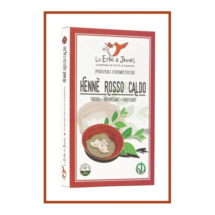 Hennè Rosso Caldo – Tinta Vegetale per Capelli Lisci