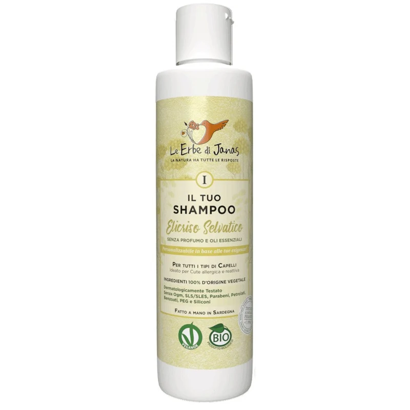 Shampoo all'Elicriso – Detergente Delicato per Capelli Lisci