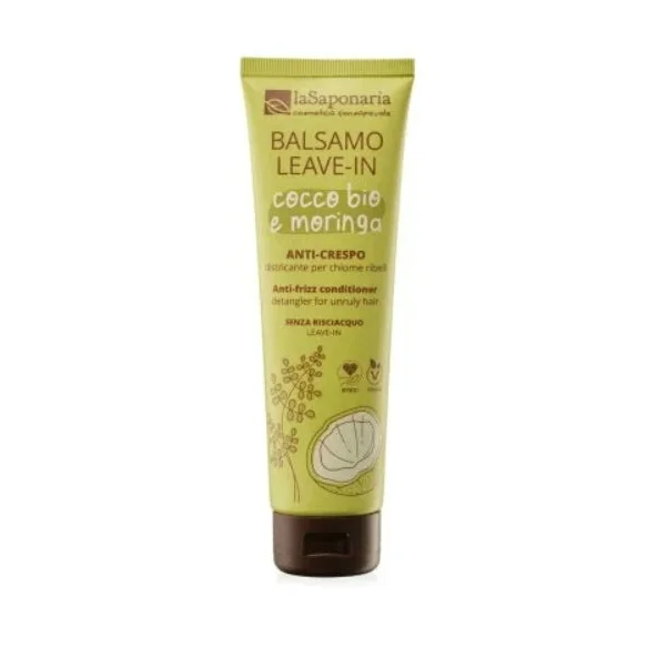 Balsamo Leave-In Moringa e Lino – Anti-crespo per Capelli Ricci