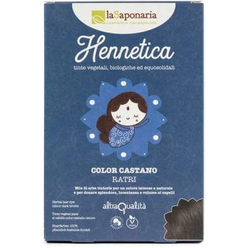 Hennetica – Tinta Vegetale Castano Scuro per Capelli Colorati