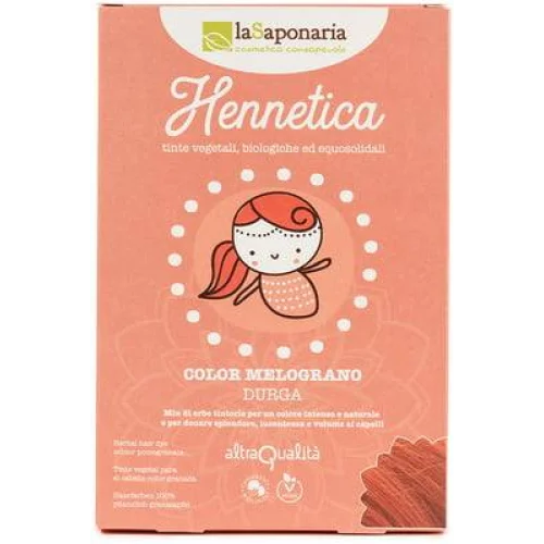 Hennetica Melograno – Tinta Vegetale Rosso Intenso per Capelli Colorati