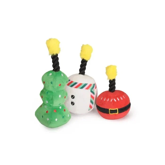 Camon Candele Natalizie in Peluche Con Squeaker Per Cani