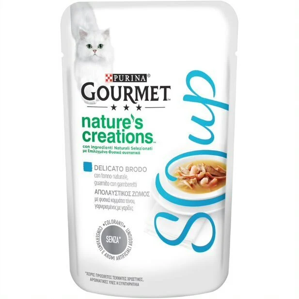 Purina Gourmet Nature's Creations Soup Tonno & Gamberetti 40g