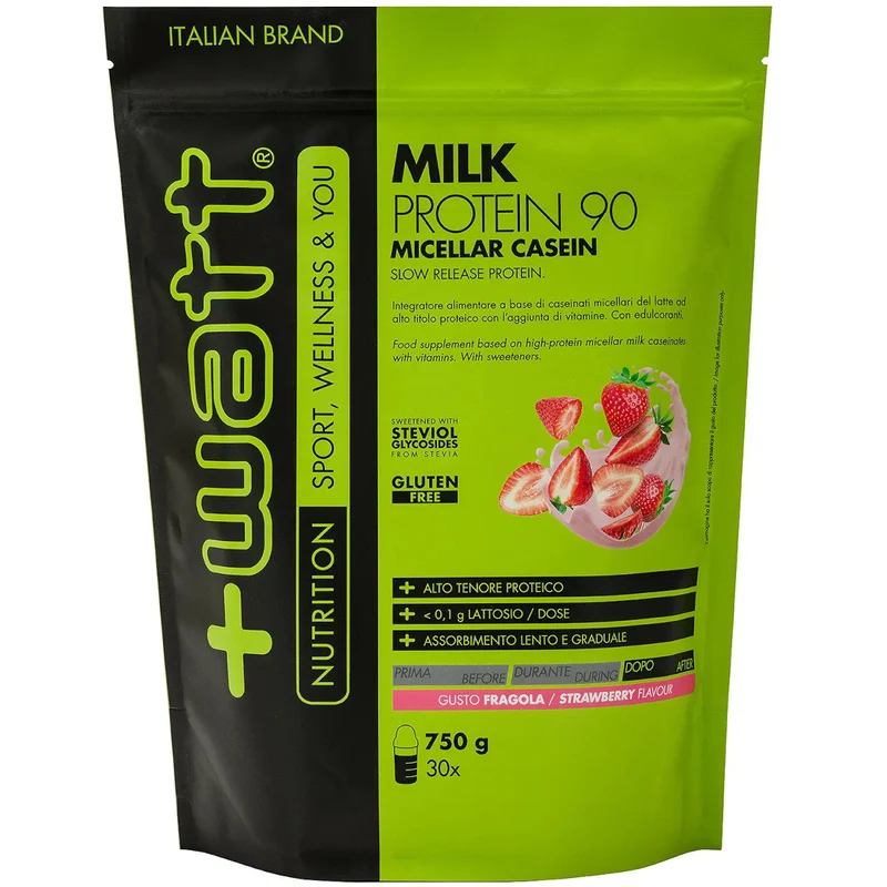 +Watt Milk Protein 90 Doypack Gusto Fragola 750g