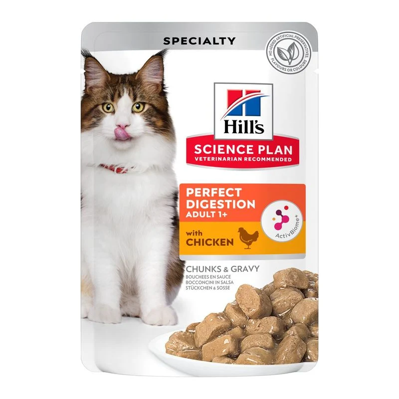 Hill's Science Plan Perfect Digestion Bocconcini Pollo Gatti Bustine 12x85g