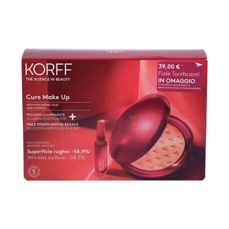 Korff Cure Make Up polvere illuminante + IN OMAGGIO fiale tonificanti 7 pezzi