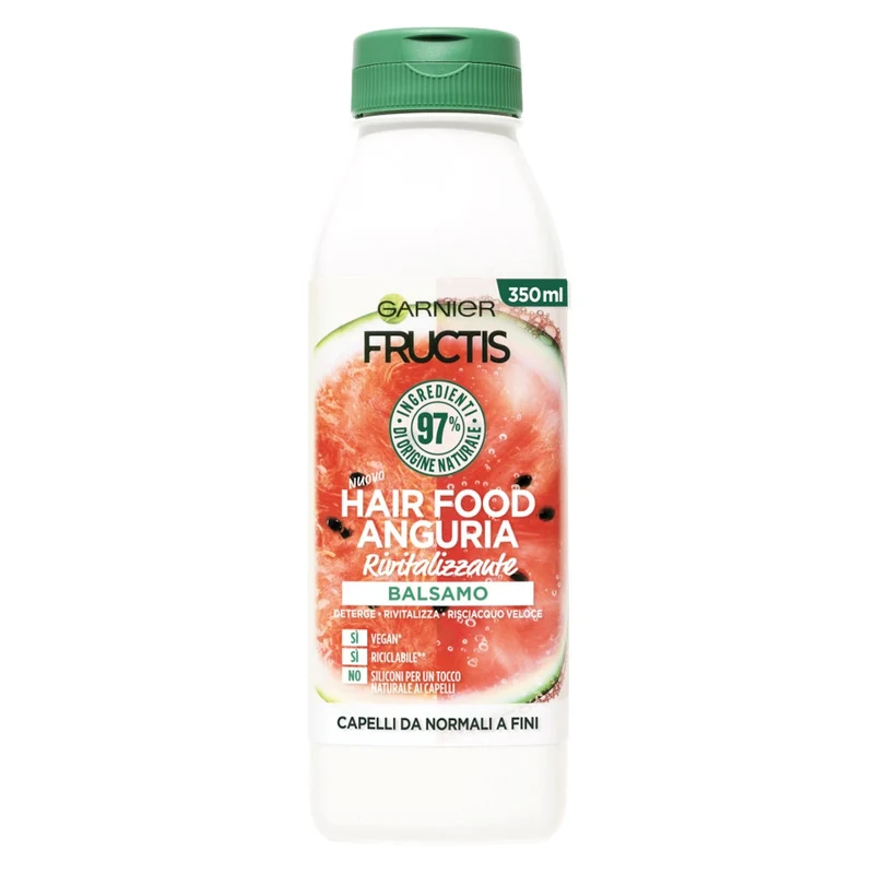Garnier Fructis Hair Food Balsamo Capelli Fini Anguria Rivitalizzante 350ml