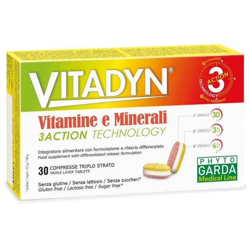 Vitadyn Vitamine e Minerali integratore alimentare 30 compresse a rilascio differenziato