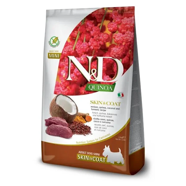 Farmina N&D Quinoa Skin & Coat Cibo Secco Per Cani Adulti Taglia Mini Sacco 2,5Kg