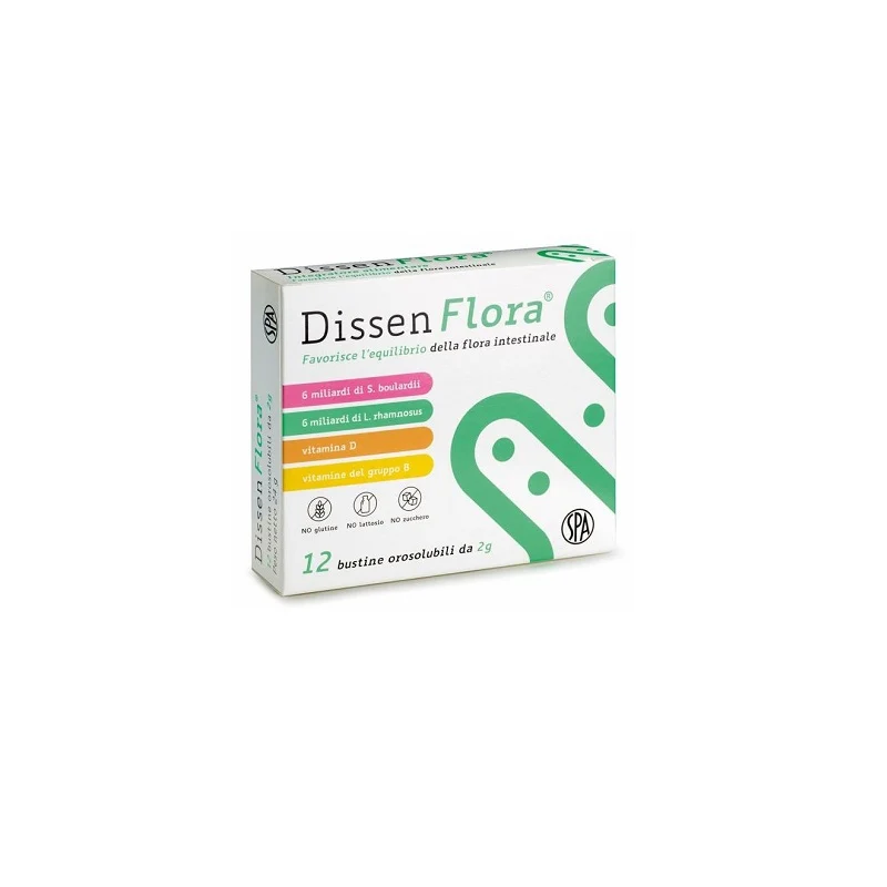 Dissen Flora favorisce l'equilibrio della flora intestinale 12 bustine
