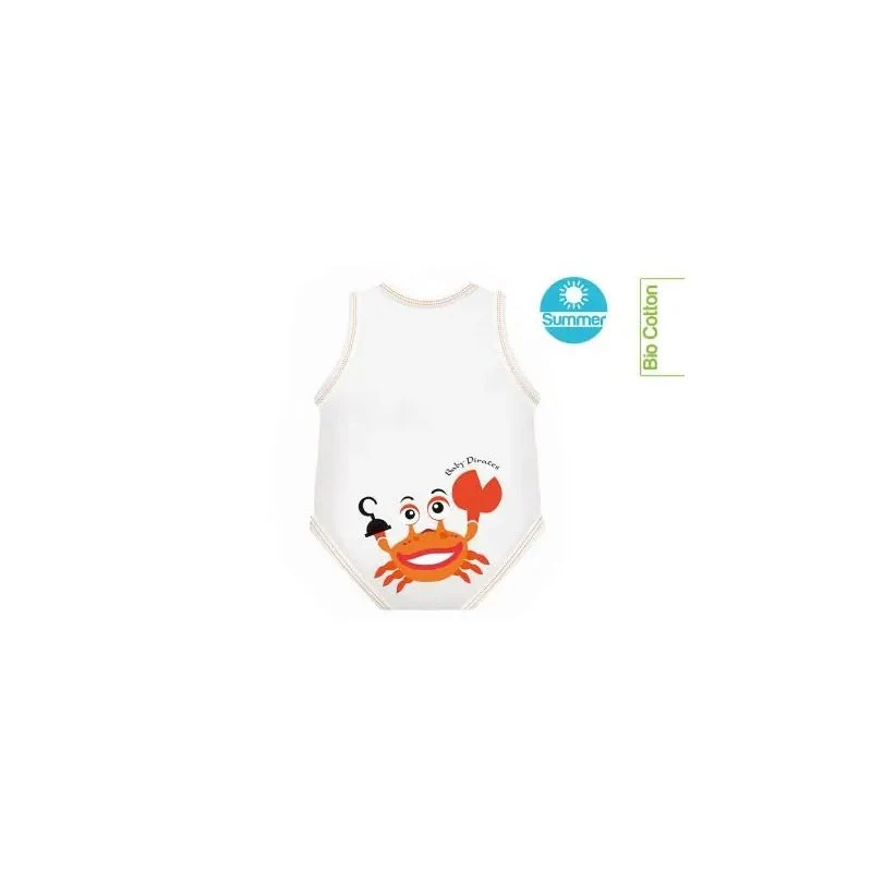 J Bimbi Baby Pirates Granchio body fresco in cotone BIO 0-36 mesi 1 pezzo