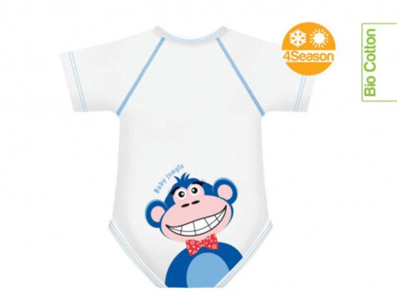 J Bimbi Body 0-36M Bio Cotton 4 Season Baby Jungle Scimmia