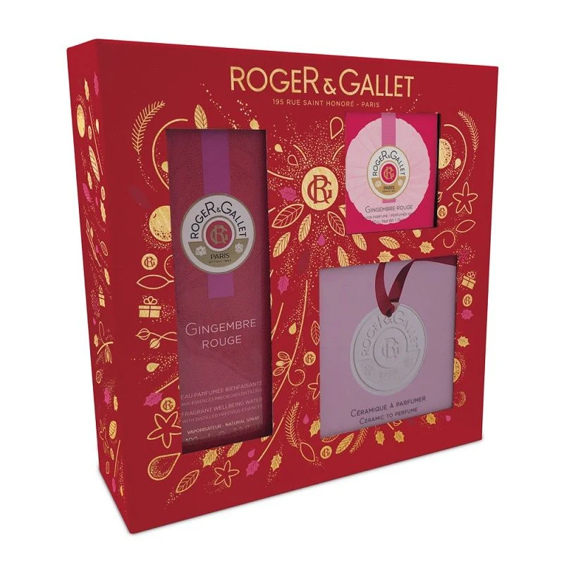Roger&Gallet Cofanetto Gingembre Rouge Acqua Profumata 100ml + Saponetta 50g + una ceramica da profu