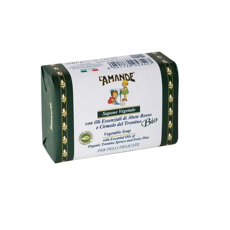 L'Amande Sapone Vegetale Abete Rosso e Cirmolo del Trentino Bio 200g