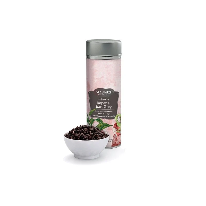 Neavita tè nero Imperial Earl Grey 60g silver tin