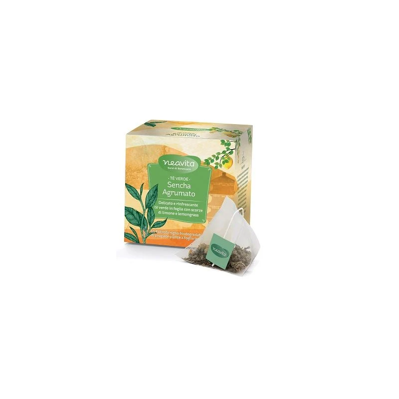 Neavita tè verde Sencha Agrumato 15 filtri scrigno