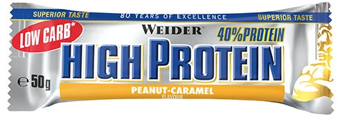 Weider Low Carb High Protein Barretta Proteica Gusto Arachidi & Caramello 50g