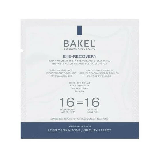 Bakel Eye-Recovery Patch Occhi Anti-Età Energizzante 2 Patches x 4 Bustine