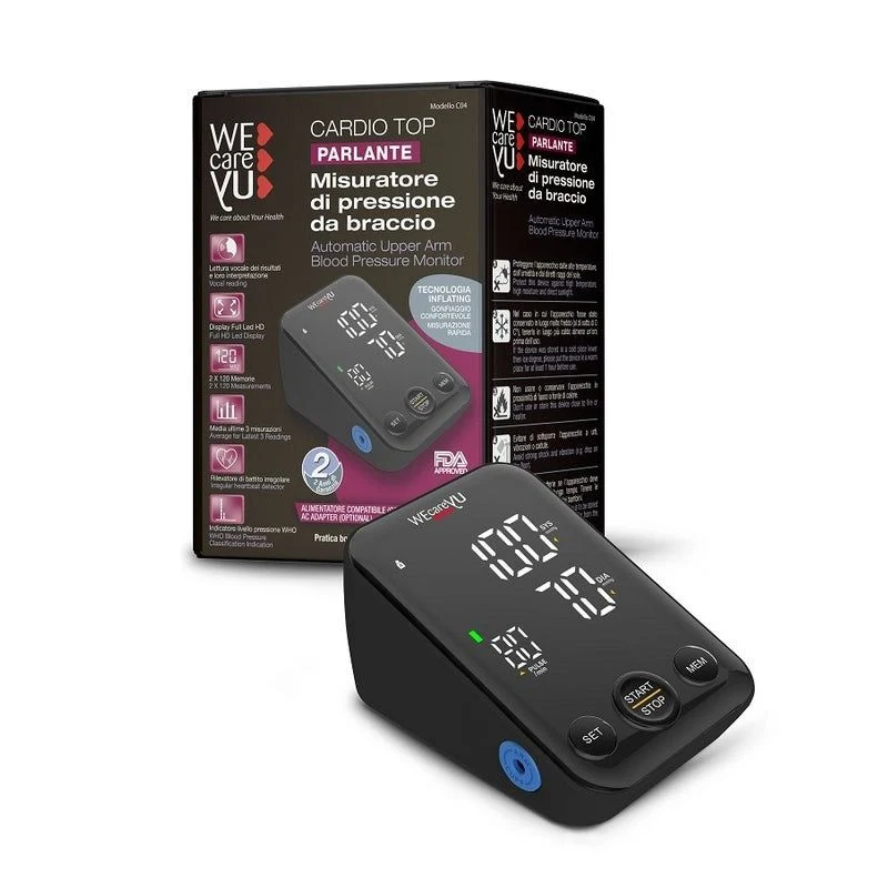 Wecareyu Cardio-Top Misuratore Pressione Da Braccio Parlante