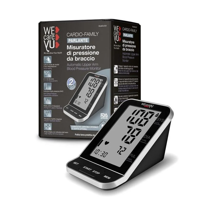 Wecareyu Cardio-Family Misuratore Pressione Da Braccio Parlante