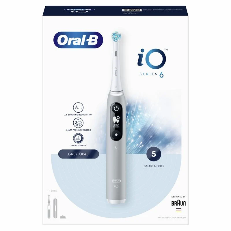 Oral-B Io Serie 6 Spazzolino Elettrico Grigio 1 Pezzo