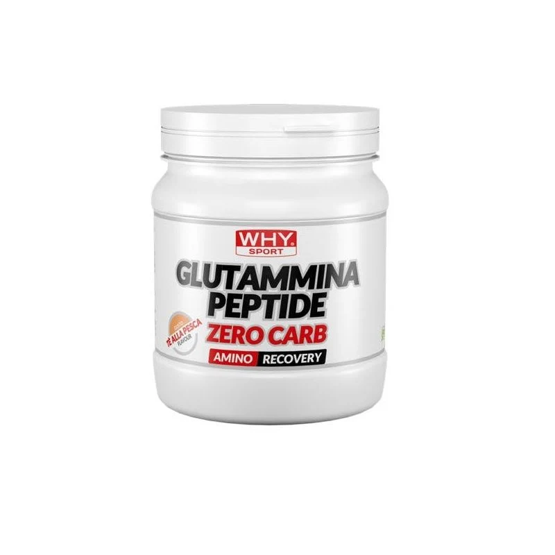 WhySport Glutammina Peptide Zero Carb gusto tè alla pesca 330g