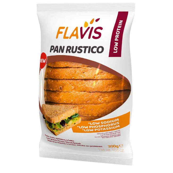 Flavis Pan Rustico pane scuro a fette aproteico 300g