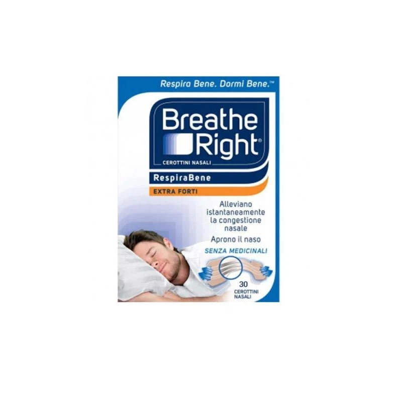 Breathe Right Cerottini Nasali Extra Forti 30 Pezzi Sollievo